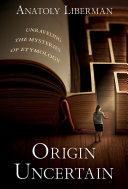 Cover of Origin Uncertain