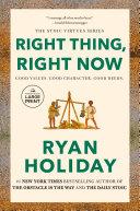 Cover of Right Thing, Right Now